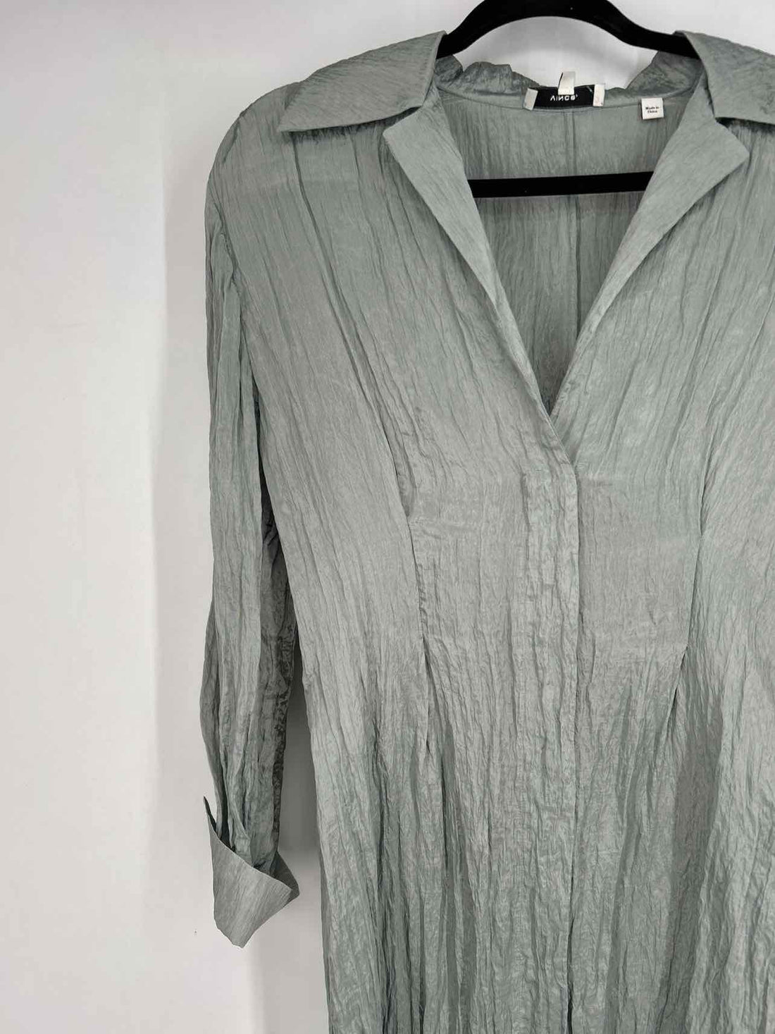 Vince Size S Sage Long Sleeve Dress