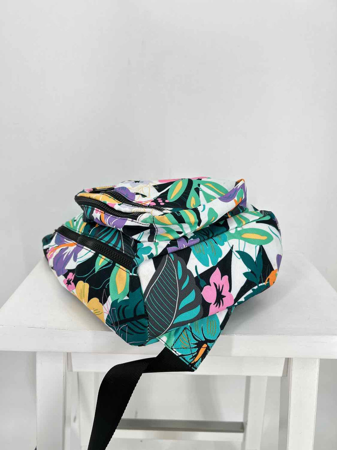 Vera Bradley Black & White Floral Sling Bag Backpack