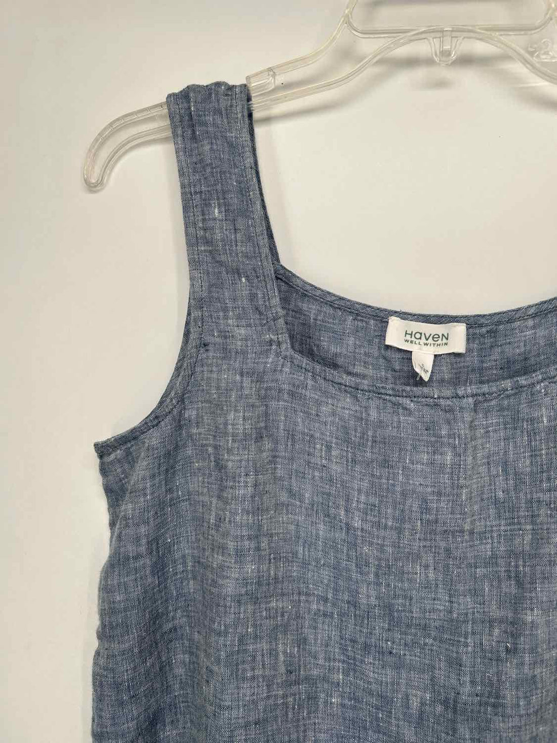 Haven Well Within Size S Blue Linen 100% Sleeveless