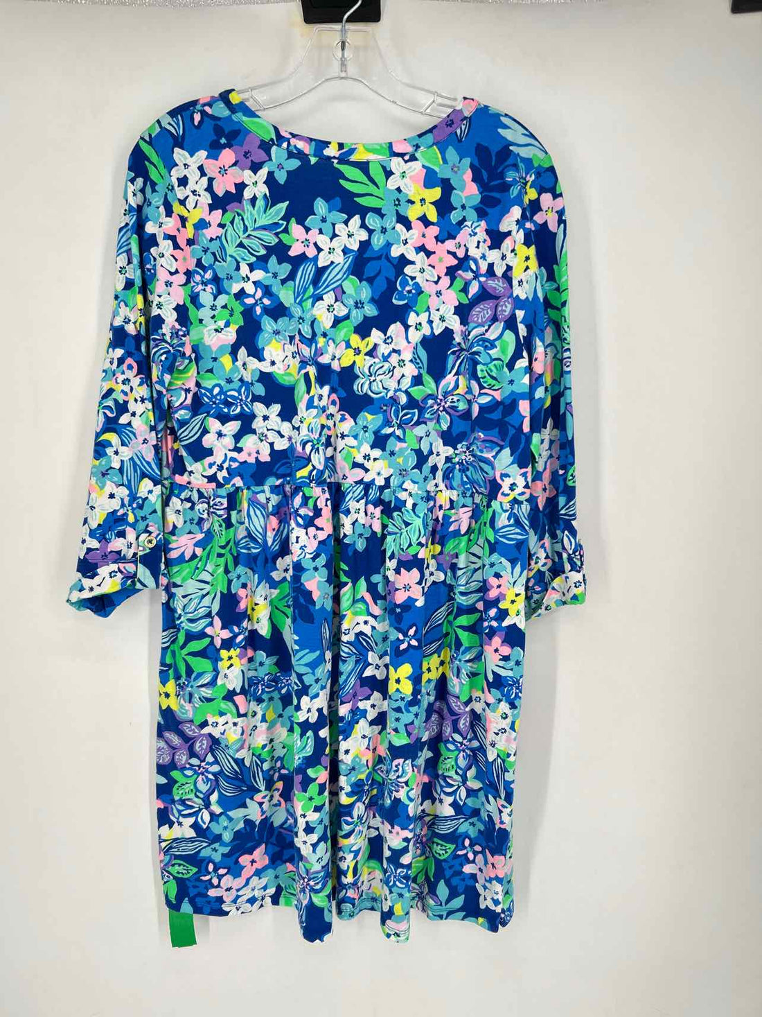 Lilly Pulitzer XL Blue Floral Long Sleeve Lilly Pulitzer Dress