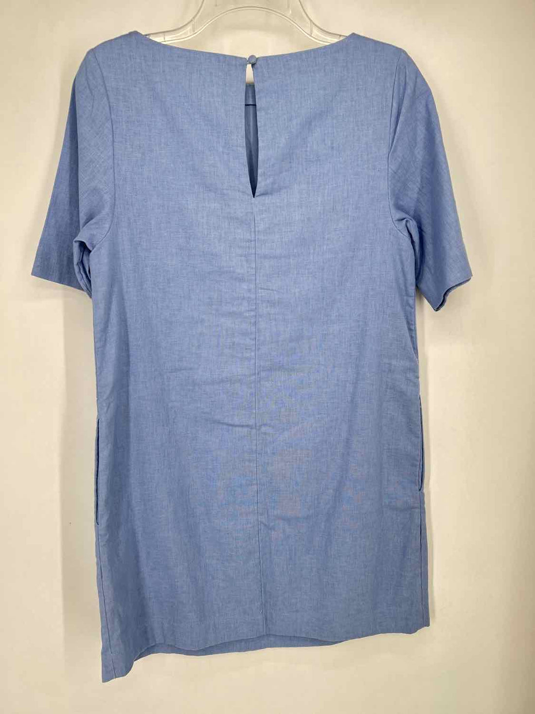 Abercrombie & Fitch Size S Tall Light Blue Linen/Cotton Short Sleeve Dress