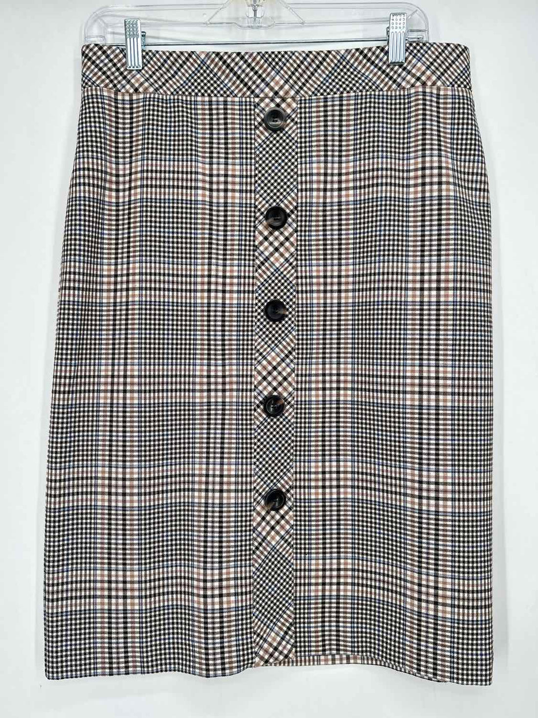 Ann Taylor Size 10 black blue & brown check Skirts