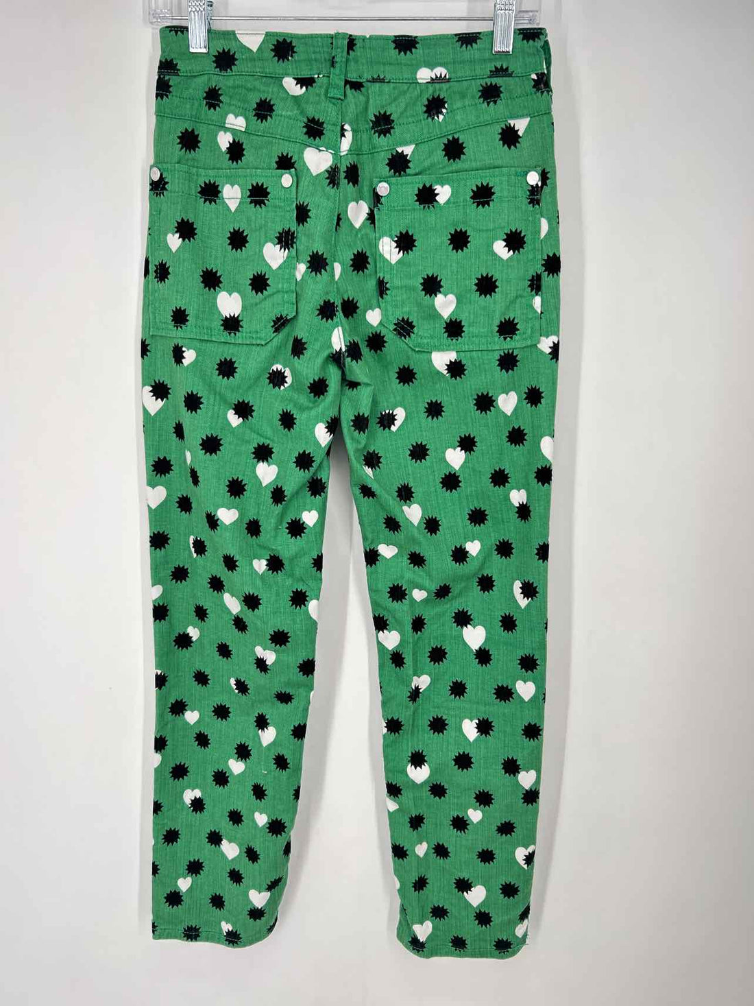 Maeve Size 27 Green Black & White Jeans