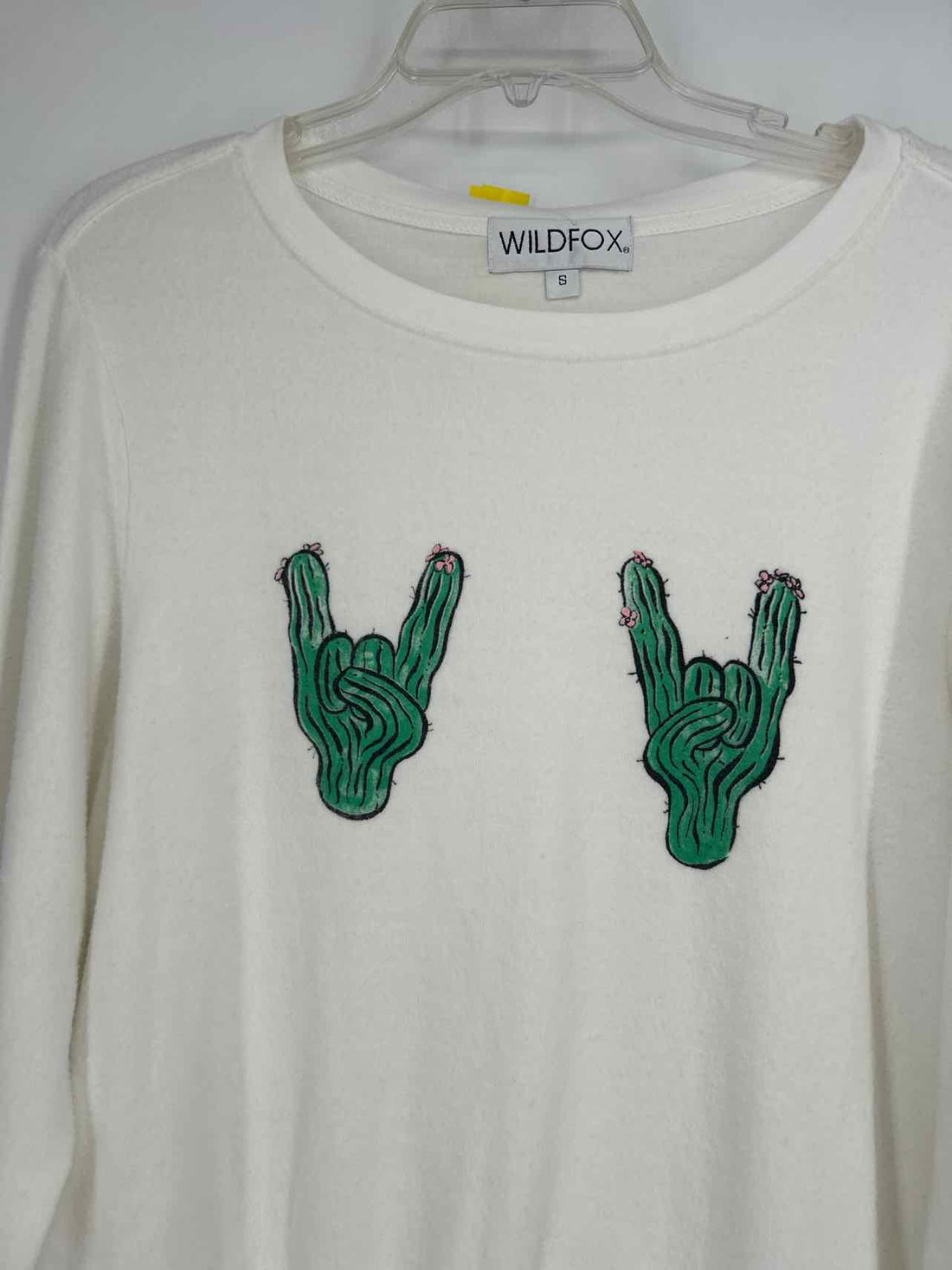 Wild Fox Size S White Sweater