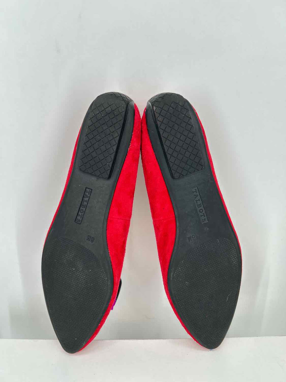 Talbots Women Size 8 Red Genuine Suede Loafers
