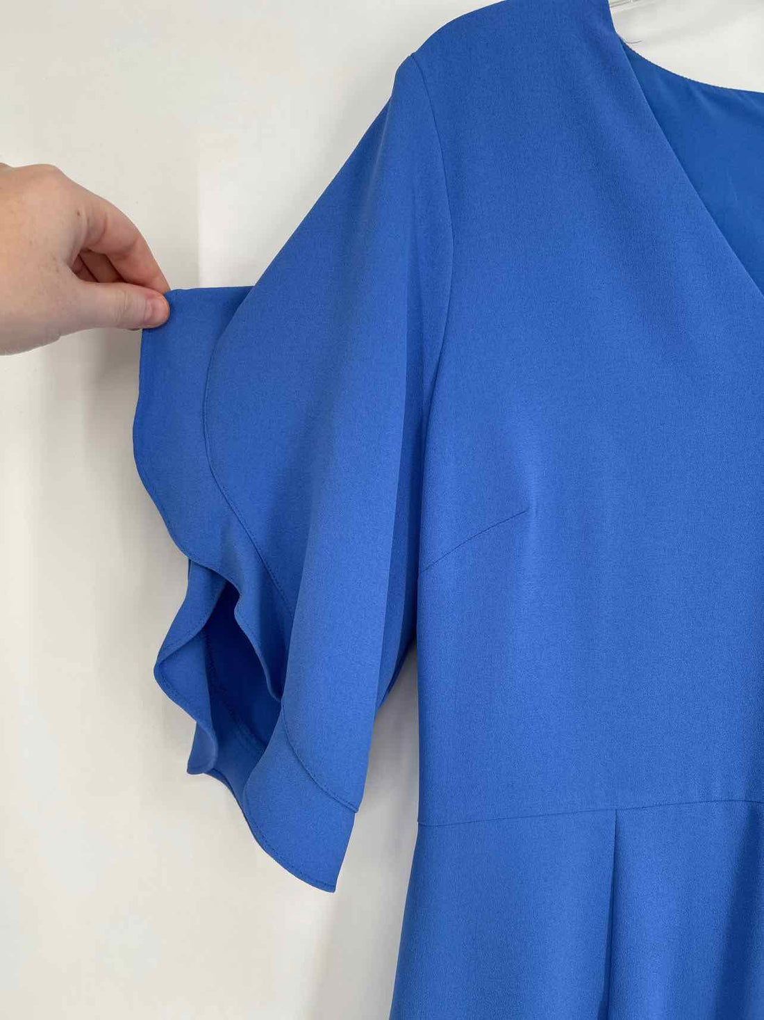 CeCe Size 12 Blue Short Sleeve Dress
