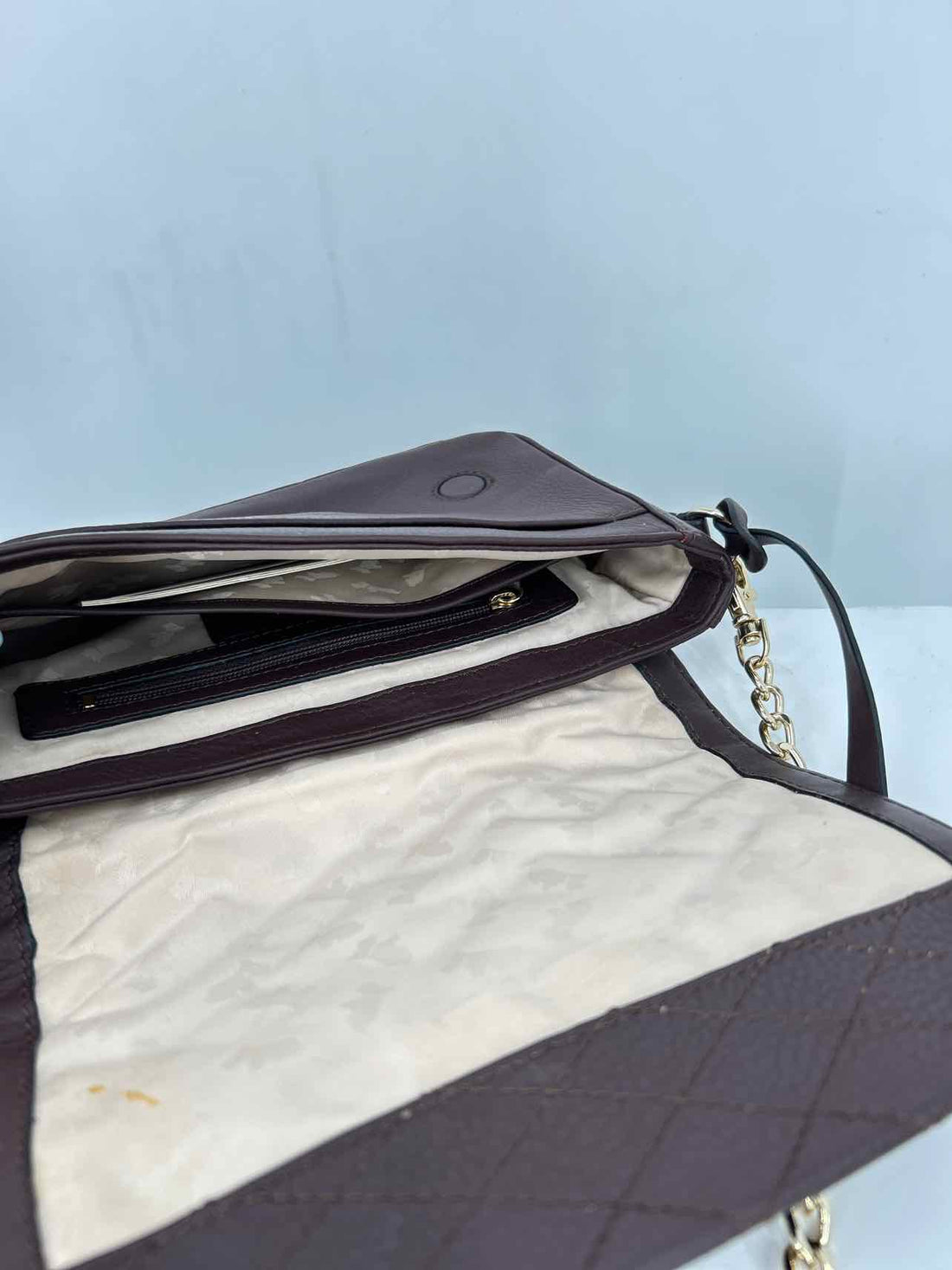 Radley London Dark Burgandy Quilted Leather Pre Owned Crossbody