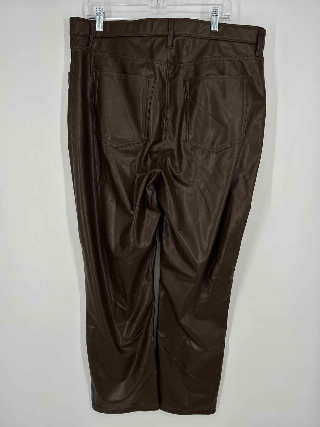 Abercrombie & Fitch Size 18 Dark Brown Faux Leather Pants