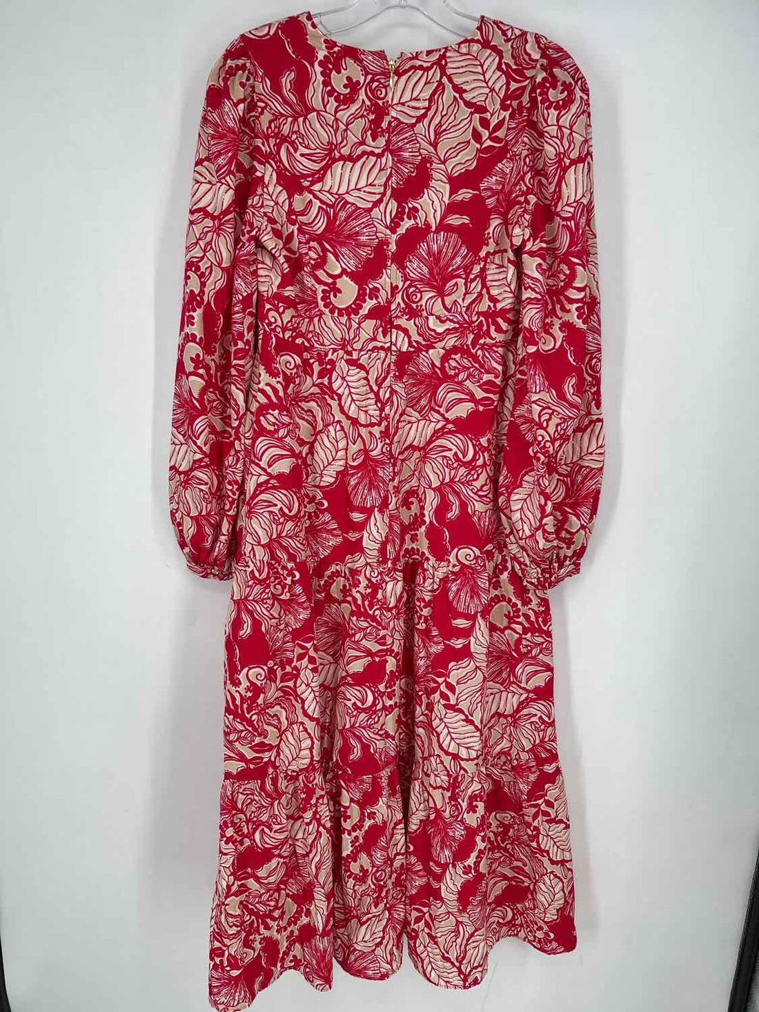 Lilly Pulitzer 00 Red & Beige Long Sleeve Lilly Pulitzer Dress