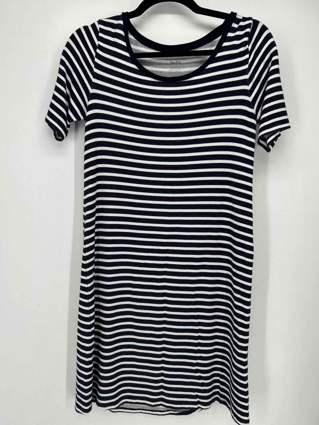 Neiman Marcus Size S Navy & White Striped Dress