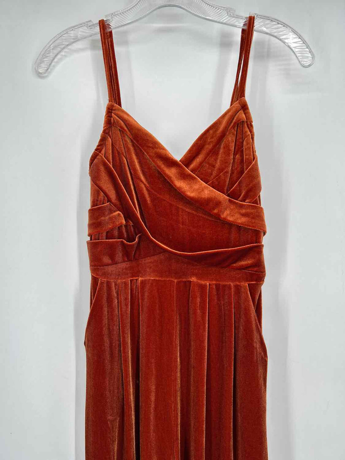 Cider XS Rust Velvet Sleeveless Holiday