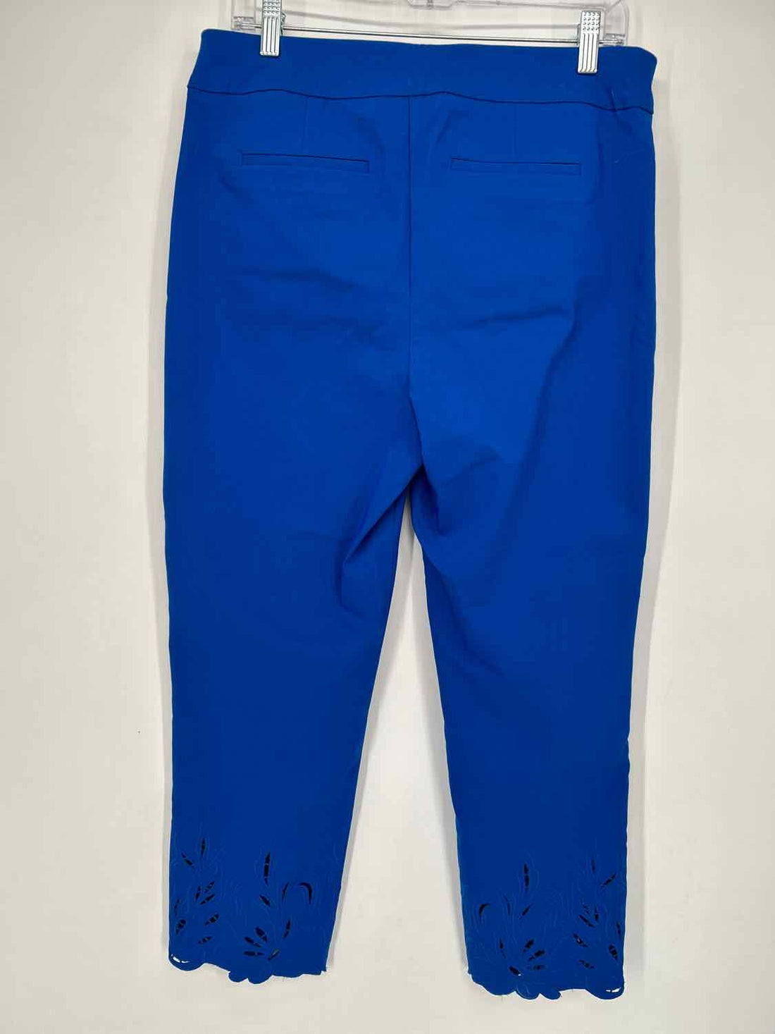 Chicos Size 1.5 (10) Cobalt Blue Eyelet Hem Pants