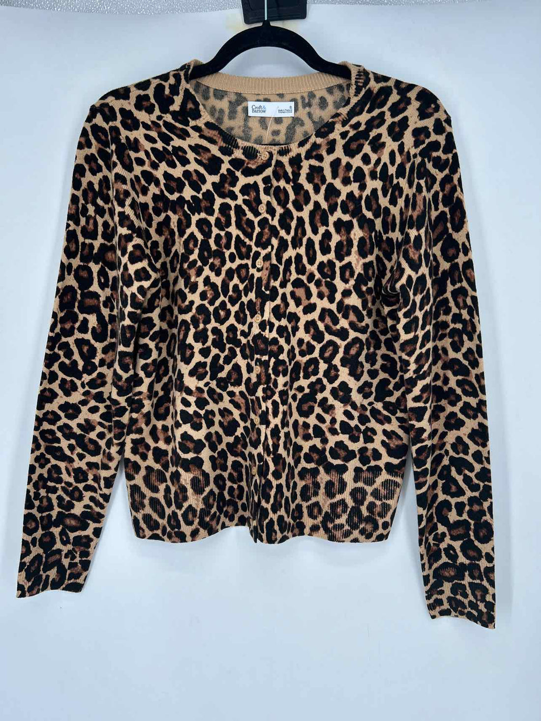 Croft & Barrow Size S Leopard Cardigan