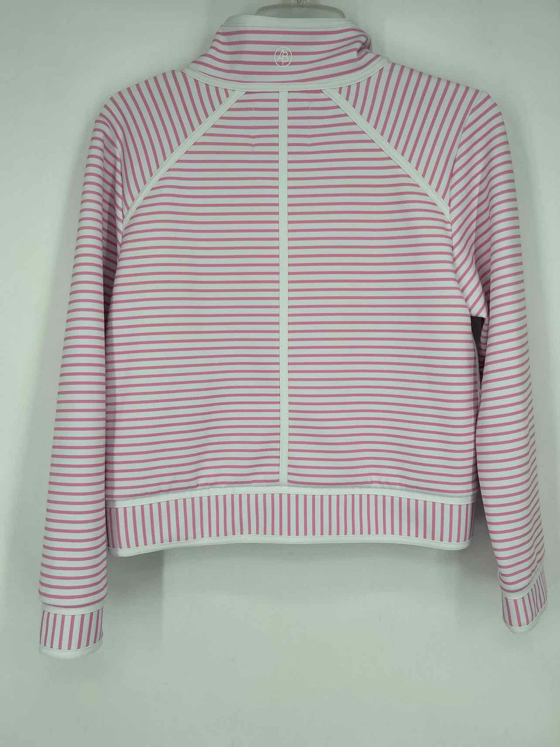 Addison Bay Size XS White & Pink Stripe Sweatshirt