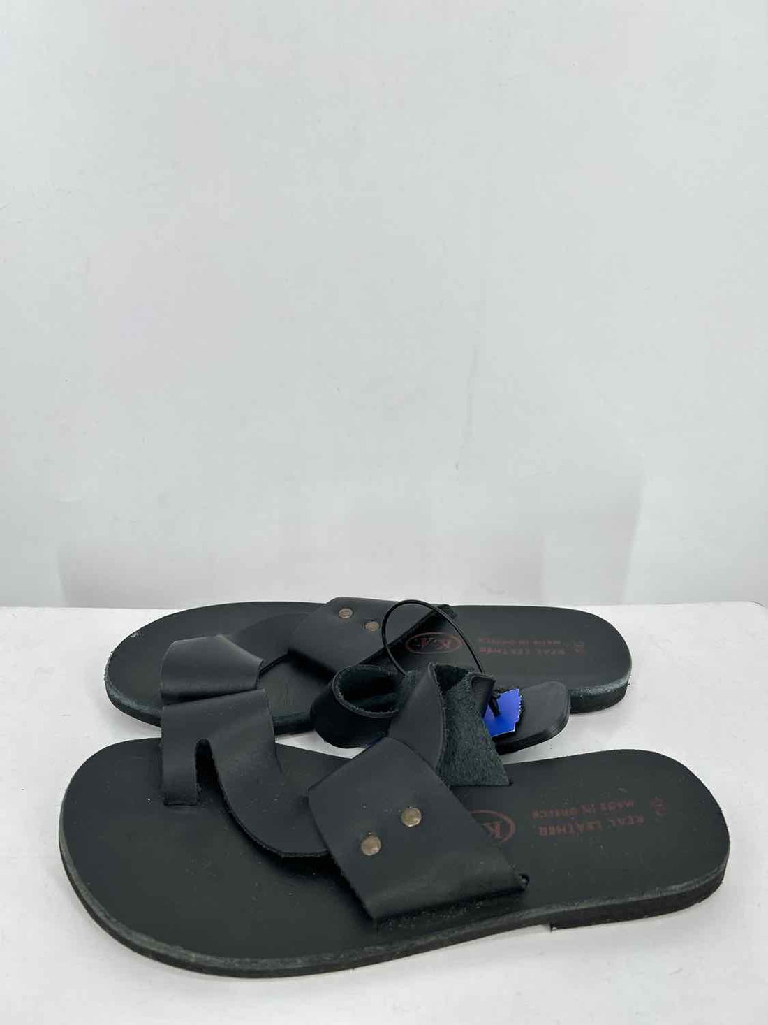 K.A. Women Size 36(6) Black Pre Owned Leather Sandals