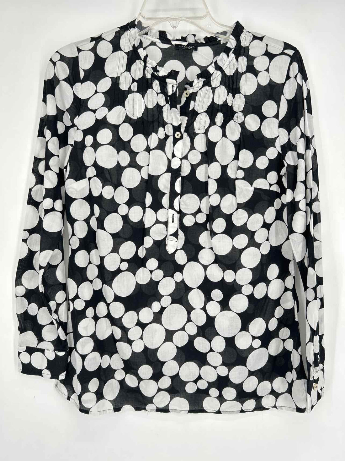 Talbots Size XS Black & White Long Sleeve