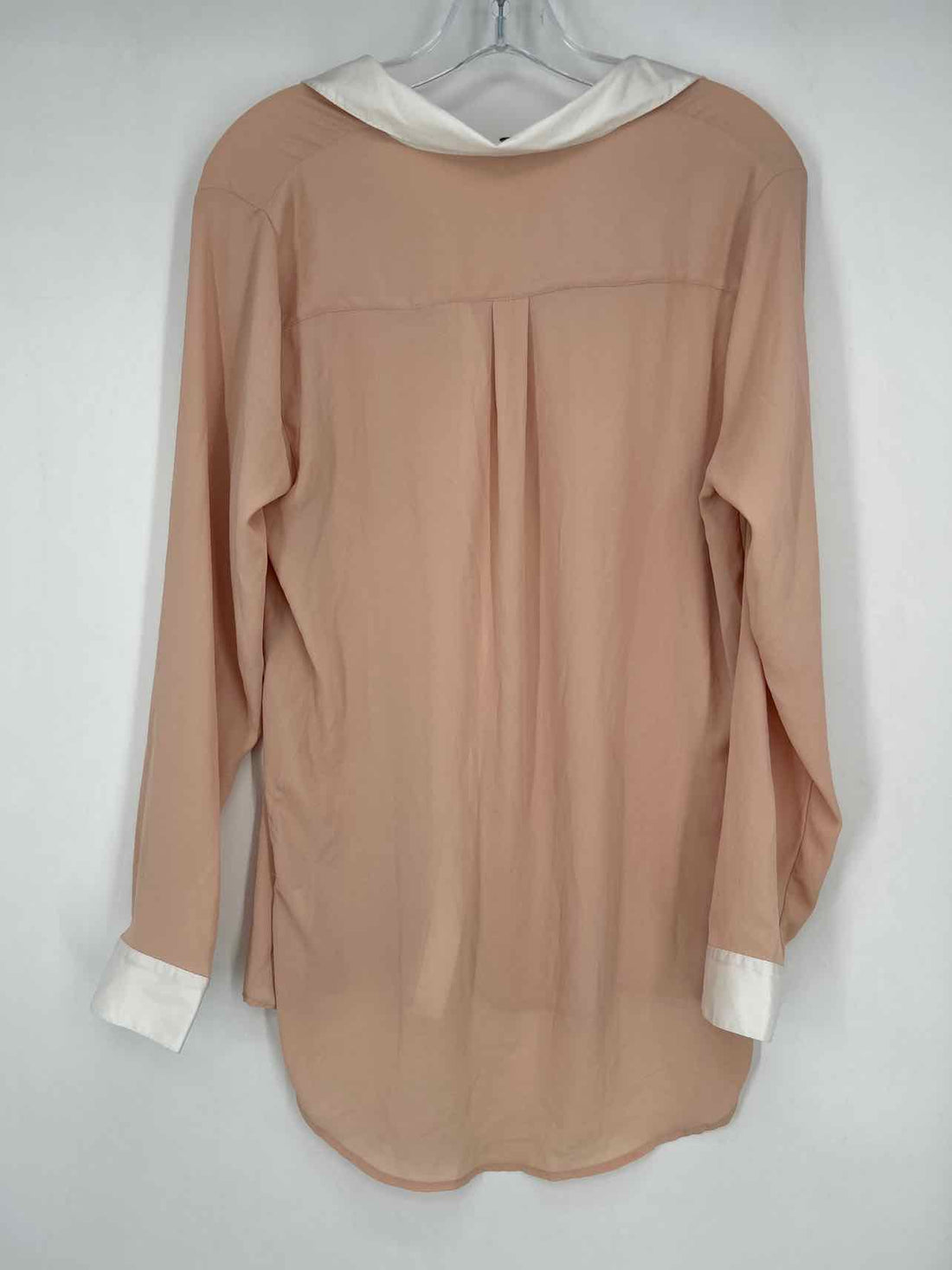 Free People Size M Blush & White Long Sleeve