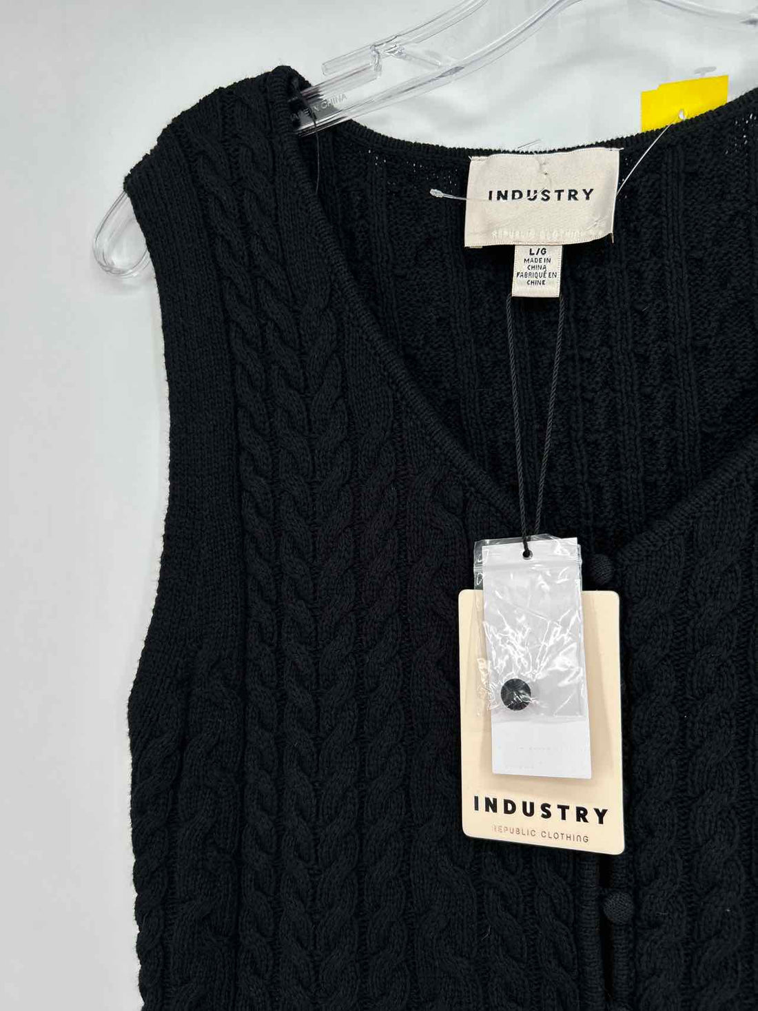 Industry Size L Black Sweater NWT Vest