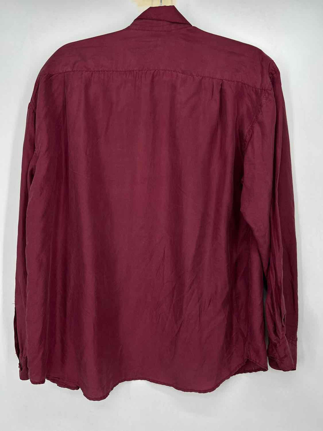 Bogari Signature Size M Burgandy Silk Long Sleeve