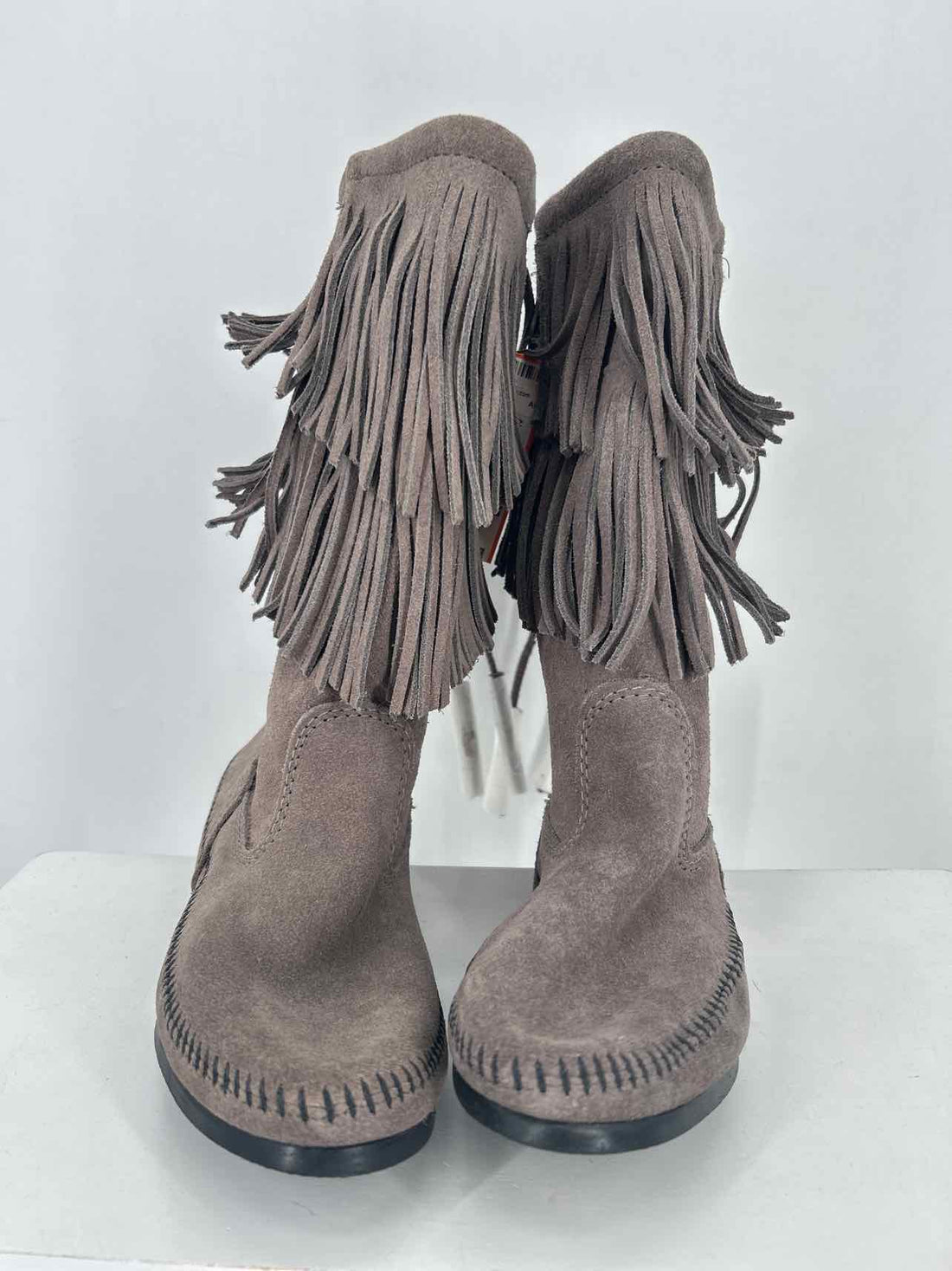 Minnetonka Women Size 9 Gray NWT Genuine Leather Mid Calf Boot