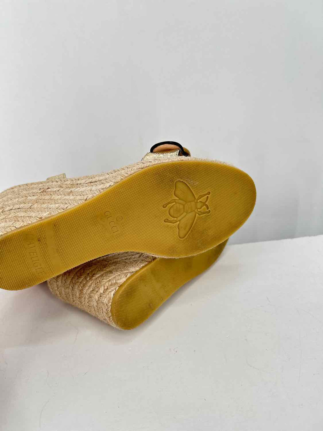 Gucci Women Size 36.5 Gold Espadrilles LUXURY