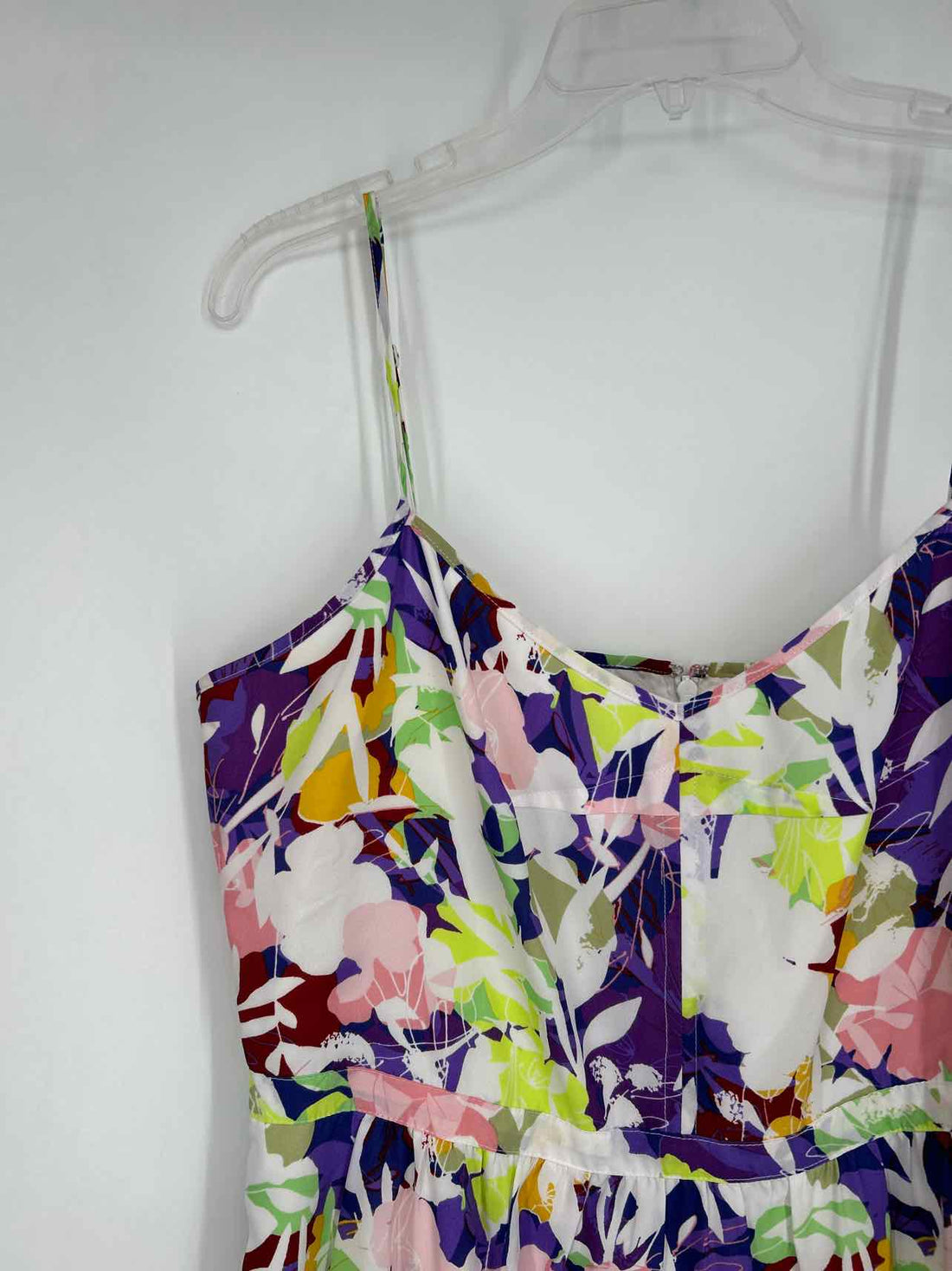 J Crew Size 14 Purple Multi Color Floral Sleeveless Dress