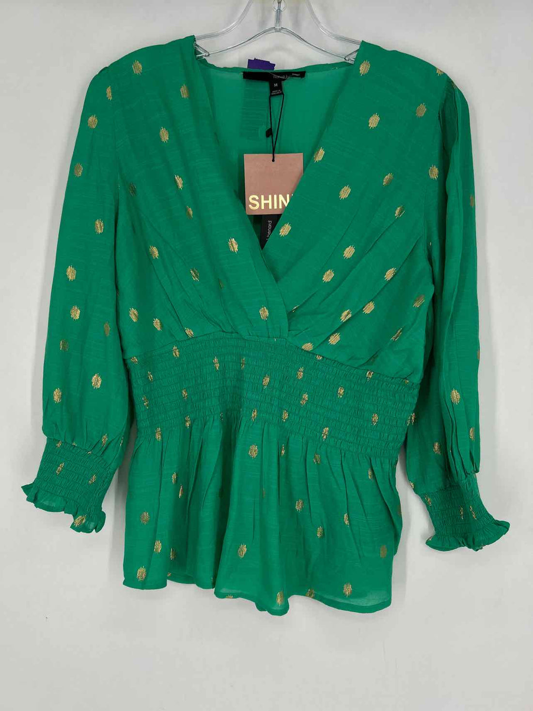 Harve Benard Size M Green & Gold NWT Long Sleeve