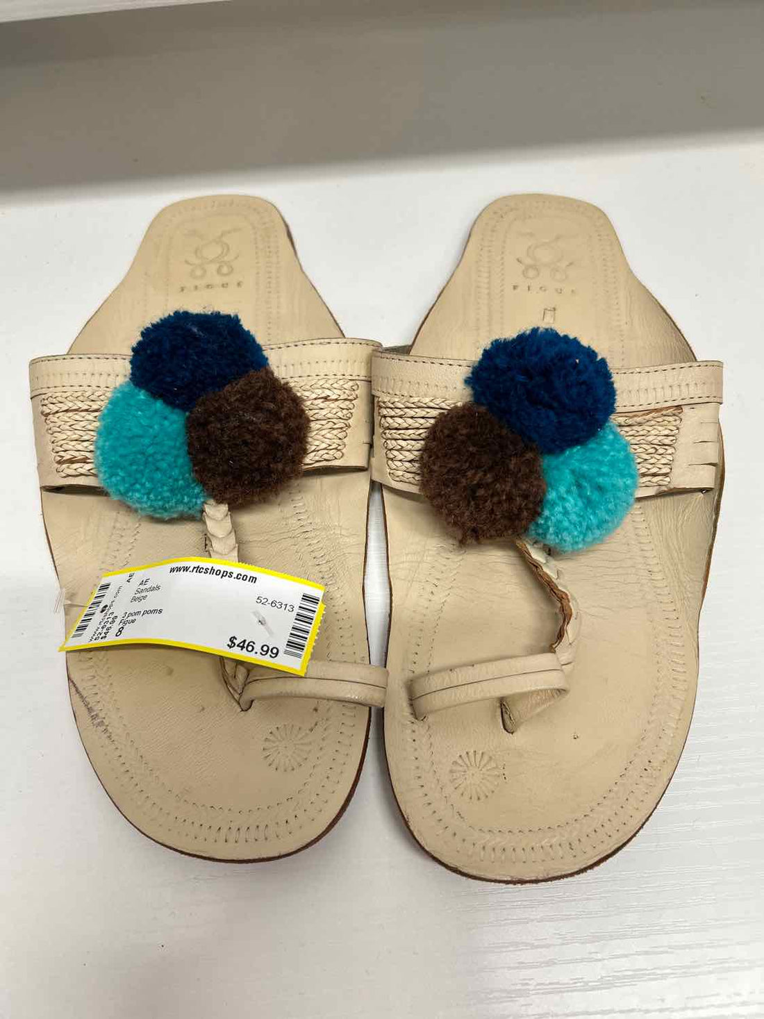 Figue Women Size 8 Beige Sandals