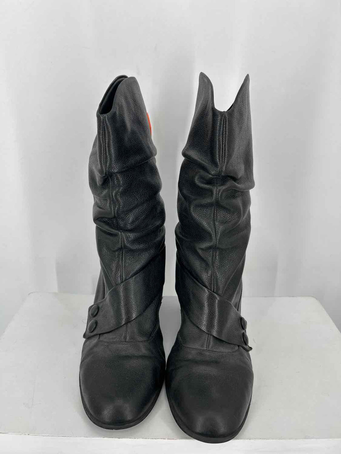 Nurture Women Size 9.5 Black Genuine Leather Mid Calf Boot