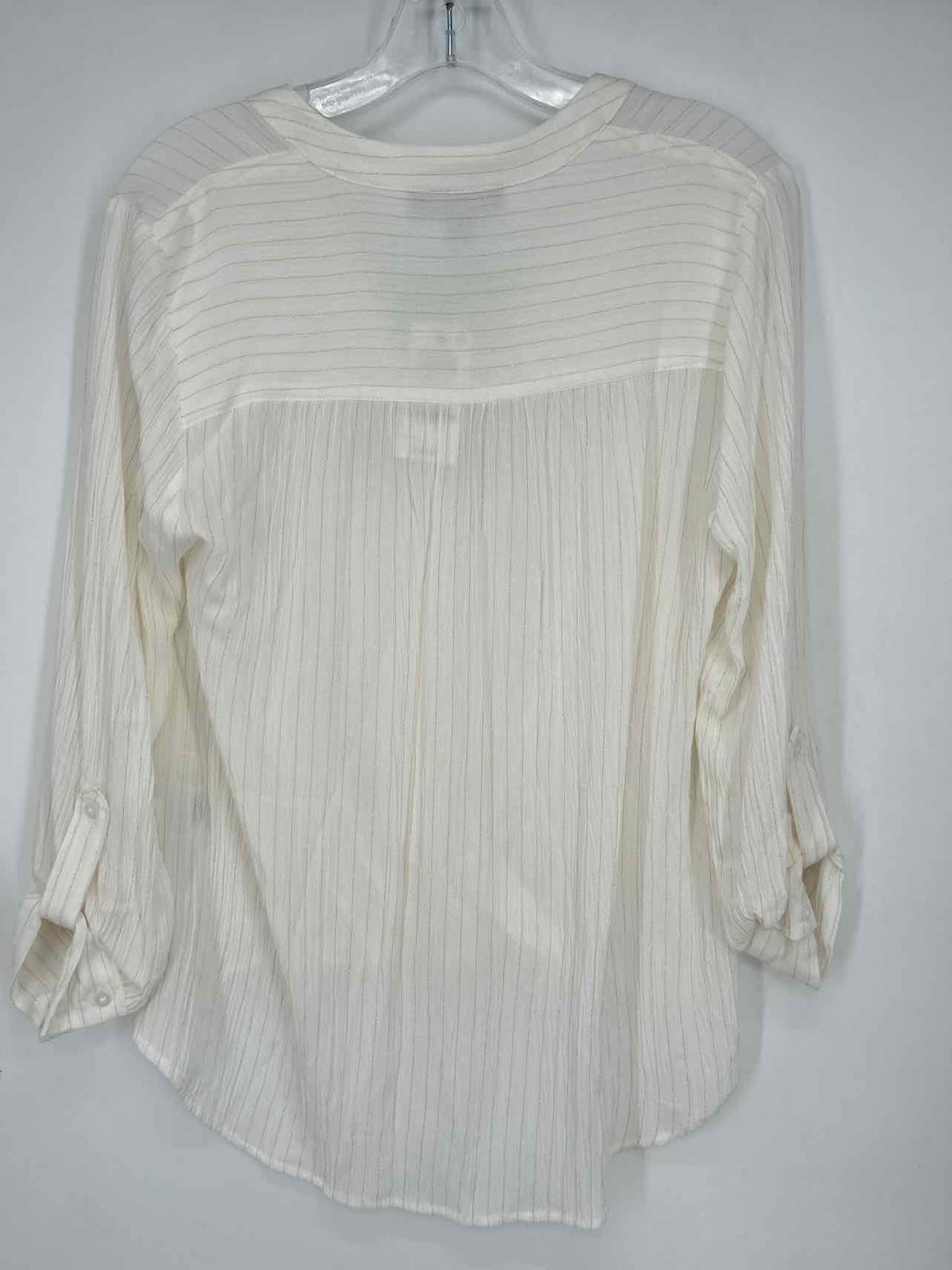 INC Size S White & Gold Shimmer NWT Long Sleeve