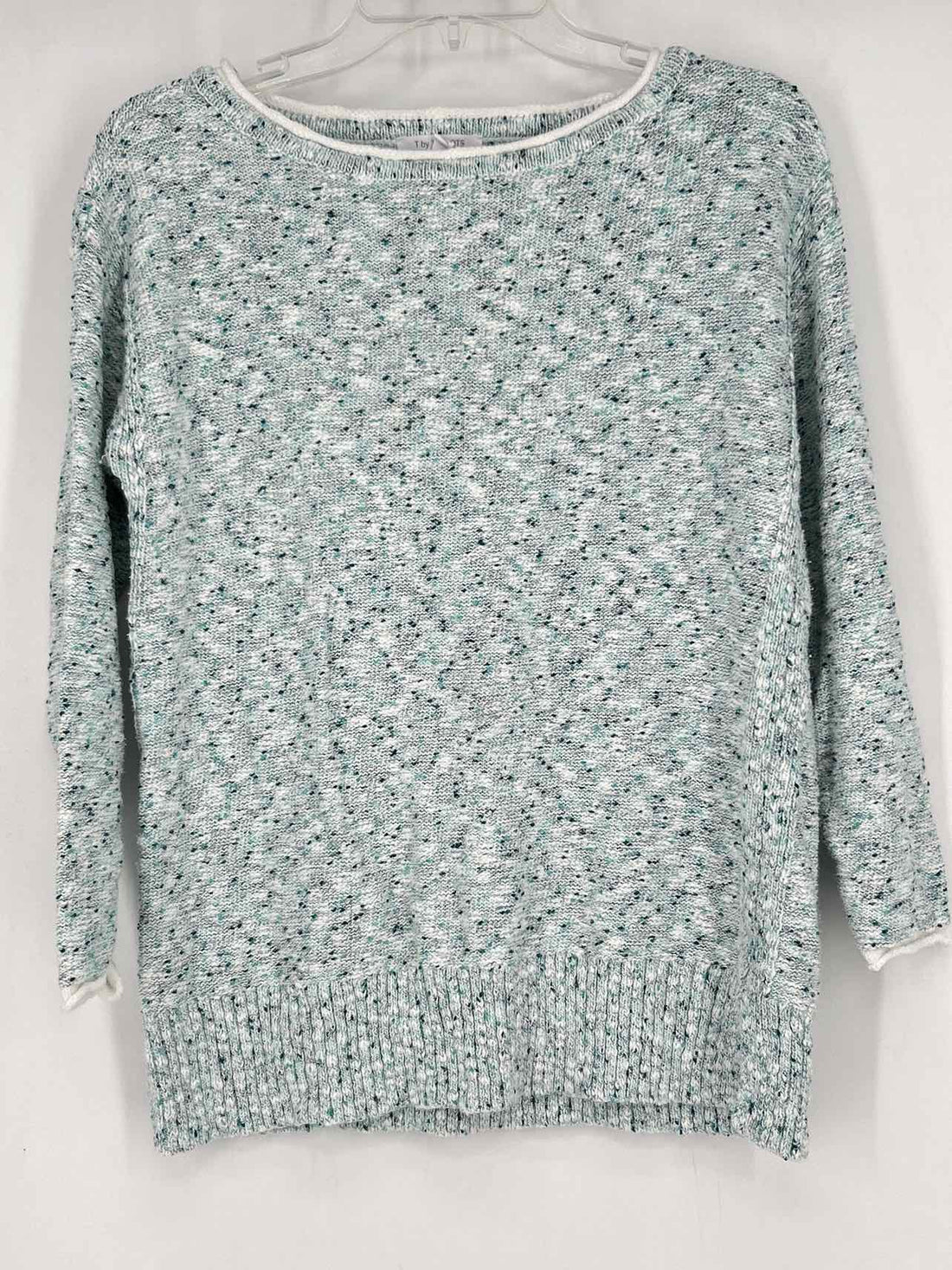 T By Talbots Size S White & Blue Marled Sweater