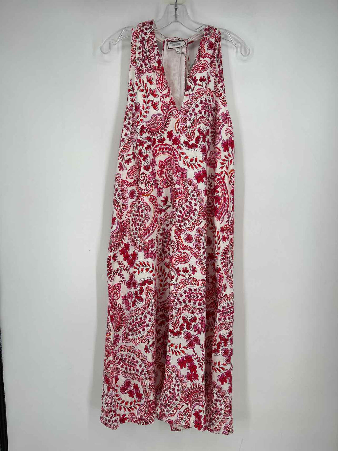 Johnny Was Workshop Size M White & Pink Floral Linen NWT Dress