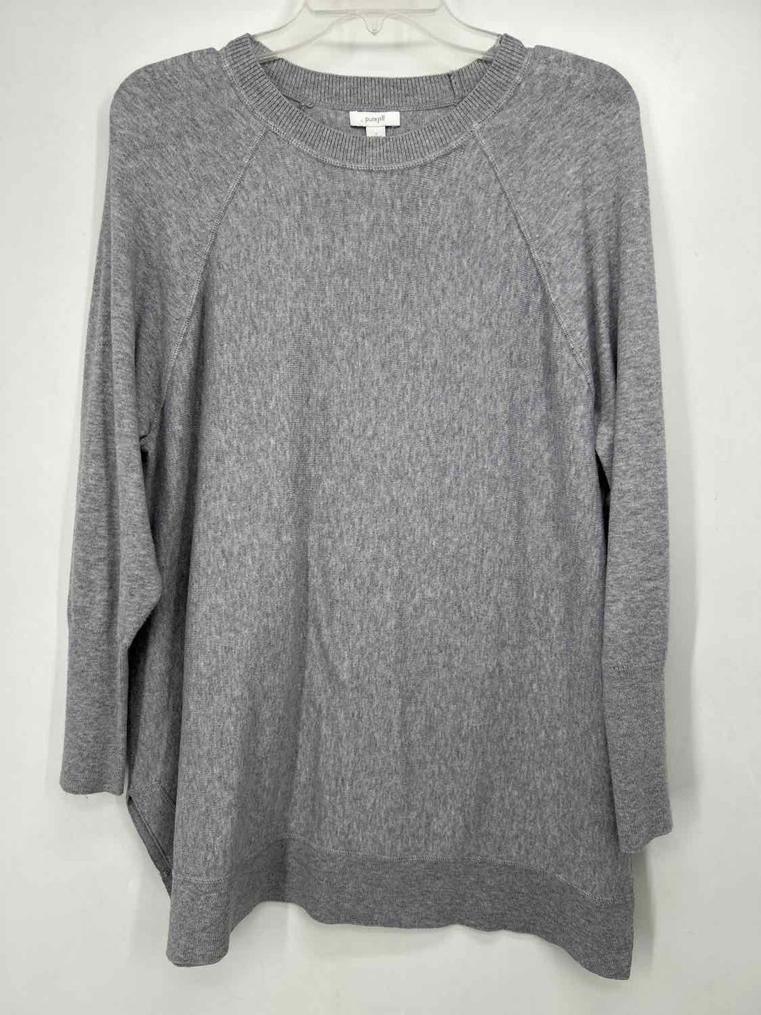 Pure Jill Size M Gray Cotton Blend Sweater