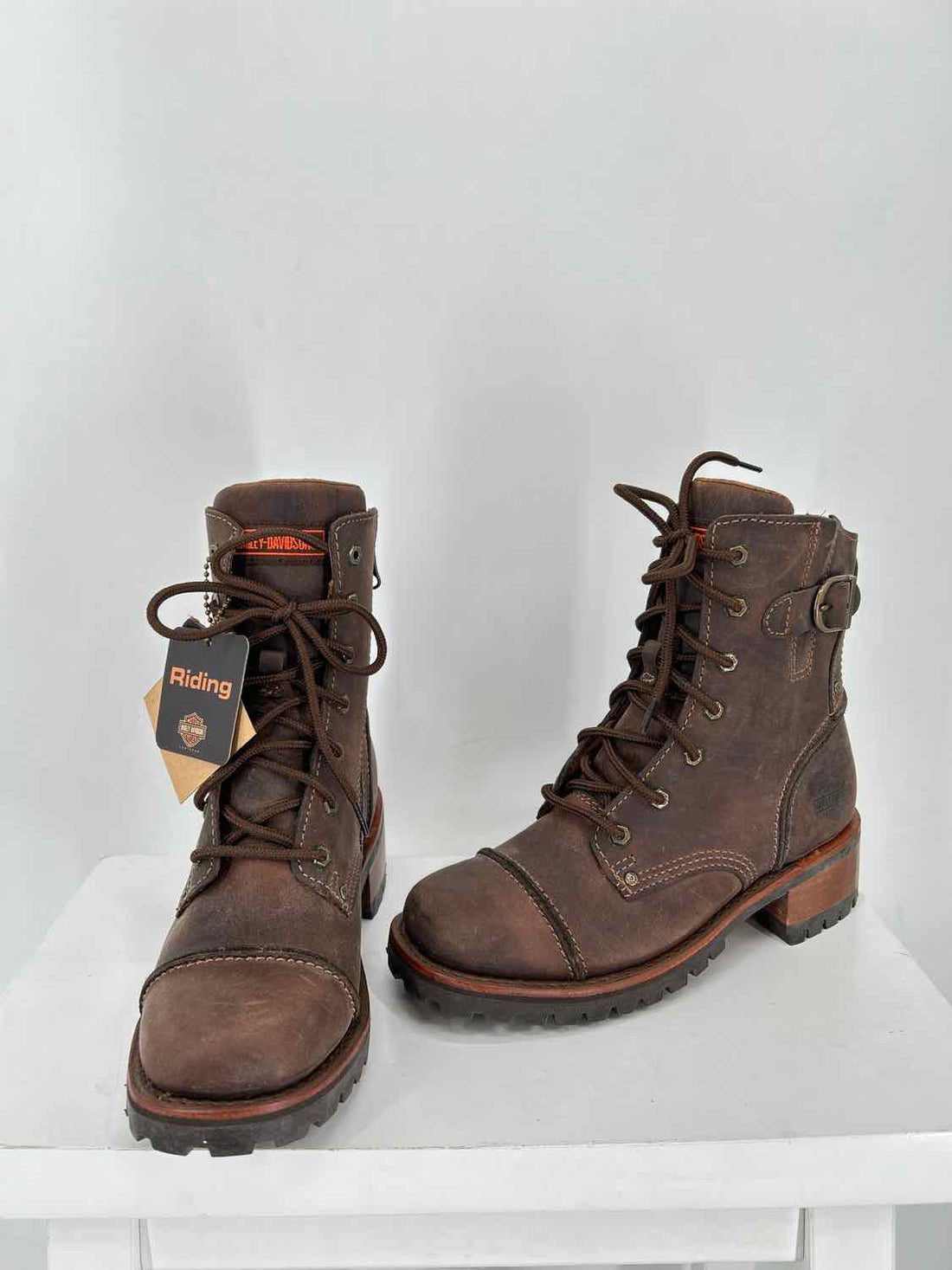 Harley Davidson Women Size 7 Brown Combat Boot