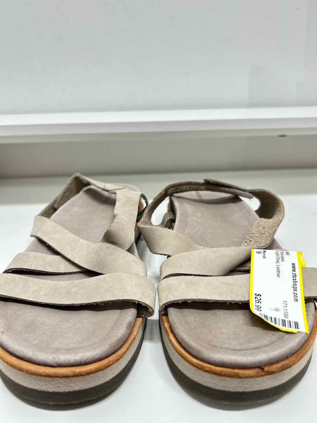 Merrell Women Size 9 Light Gray Leather Sandals