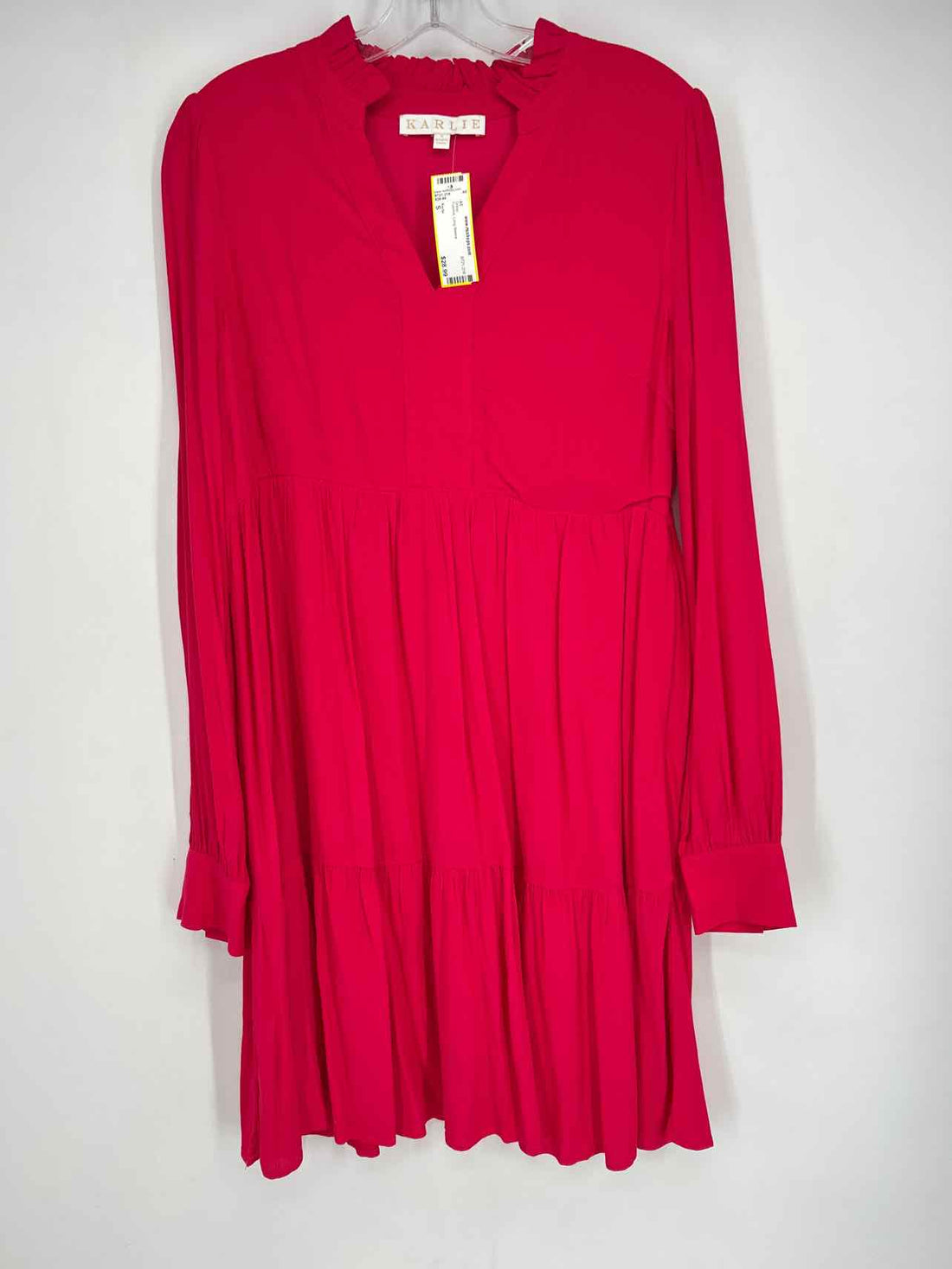 Karlie Size S Fuschia Long Sleeve Dress