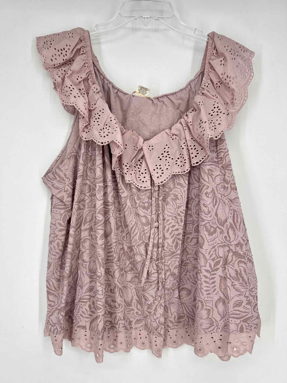 Festi Size 3X Pale Purple Floral Eyelet NWT Top/Blouse
