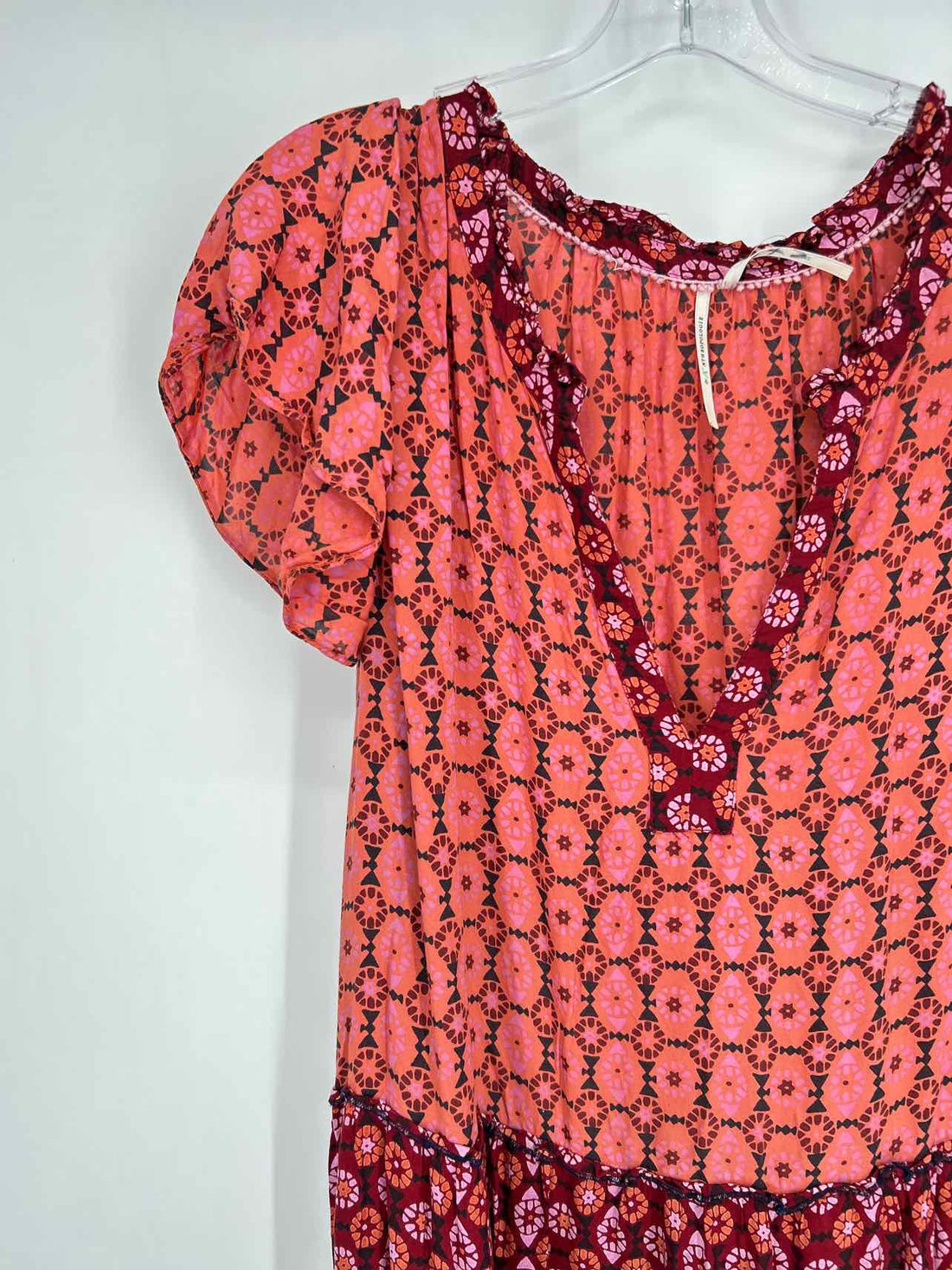 By Anthropologie Size 3X Orange Print Dress