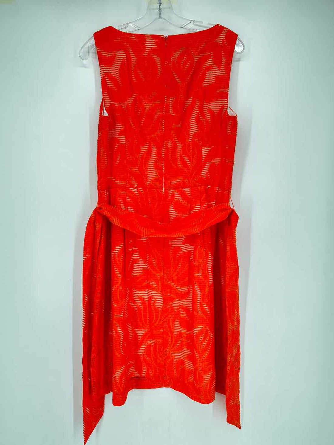 Anne Klein Size 10 Orange Print Dress