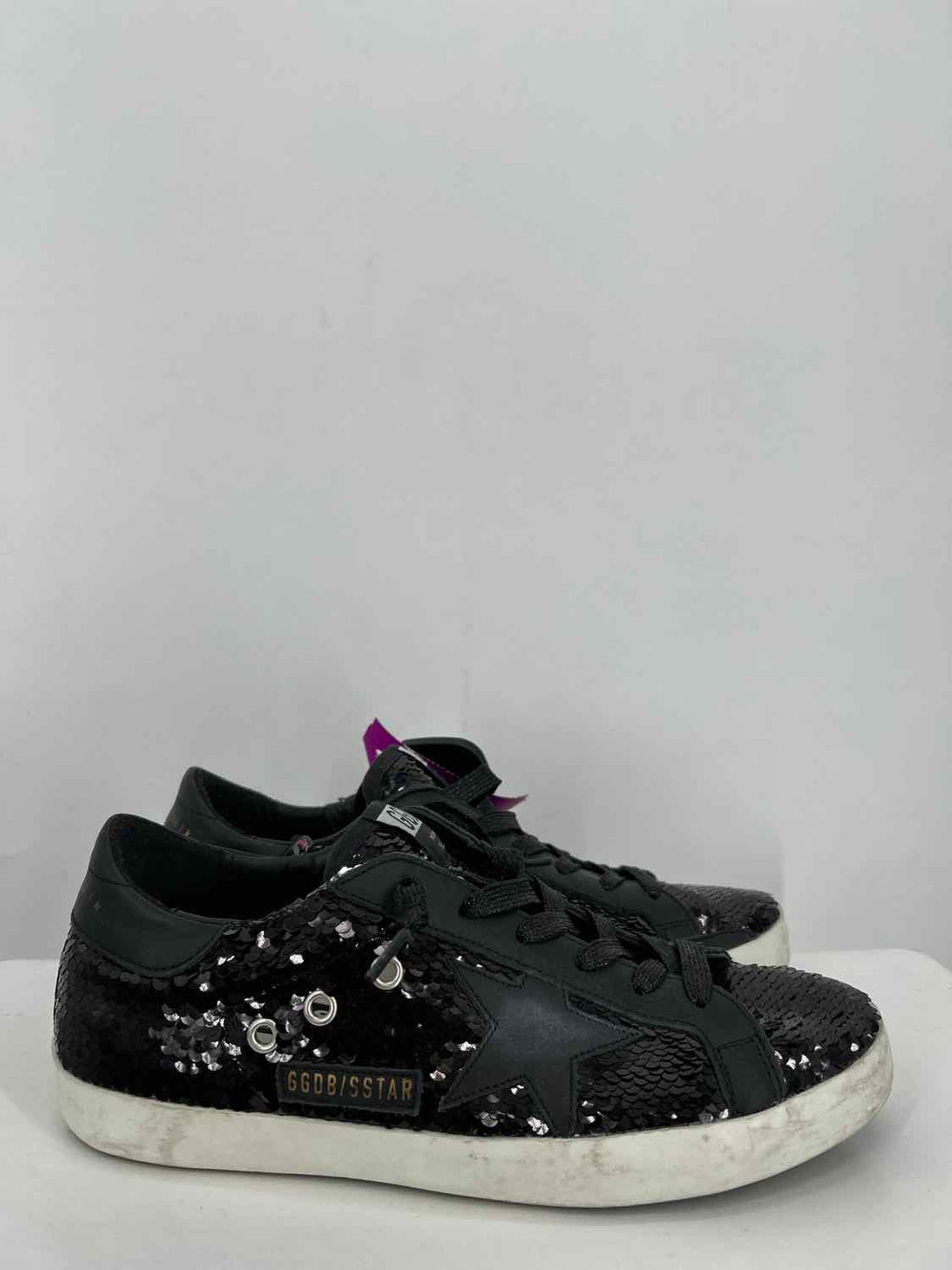 Golden Goose Women Size 39 (8.5-9) Black Sequins Sneakers