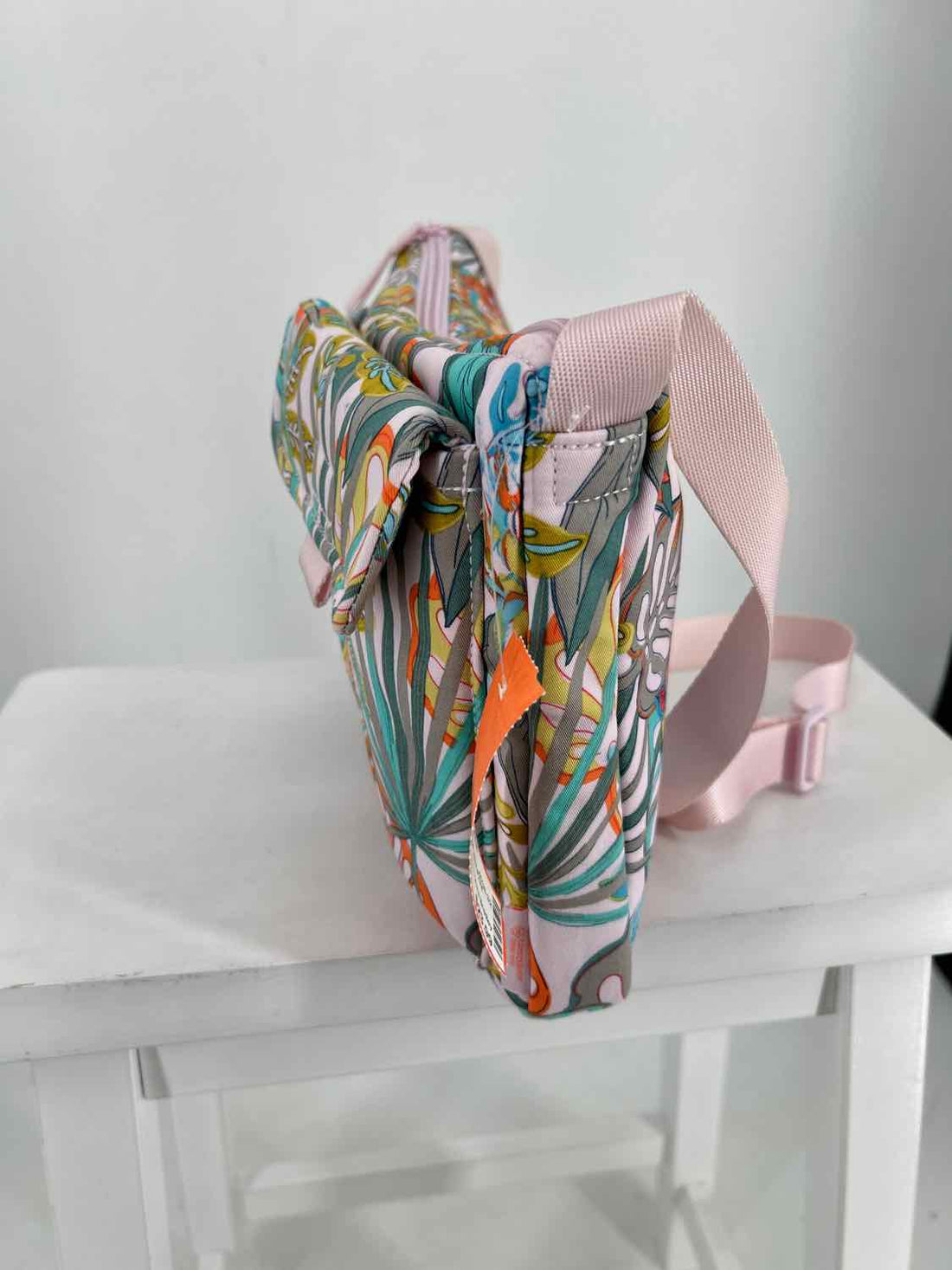 Vera Bradley Light Pink Plant Print Crossbody