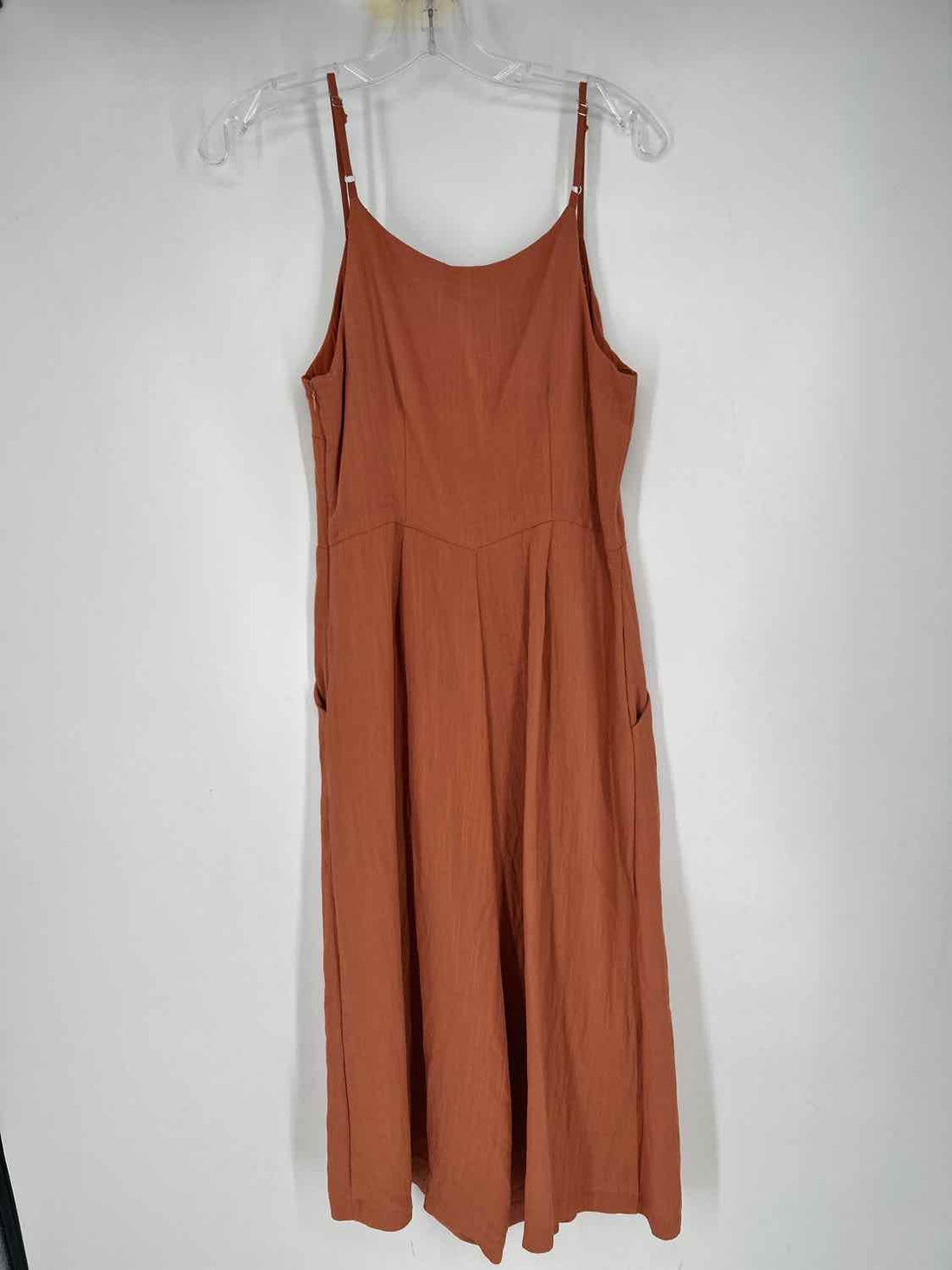 Everly Size M Terracotta Sleeveless Jumpsuit