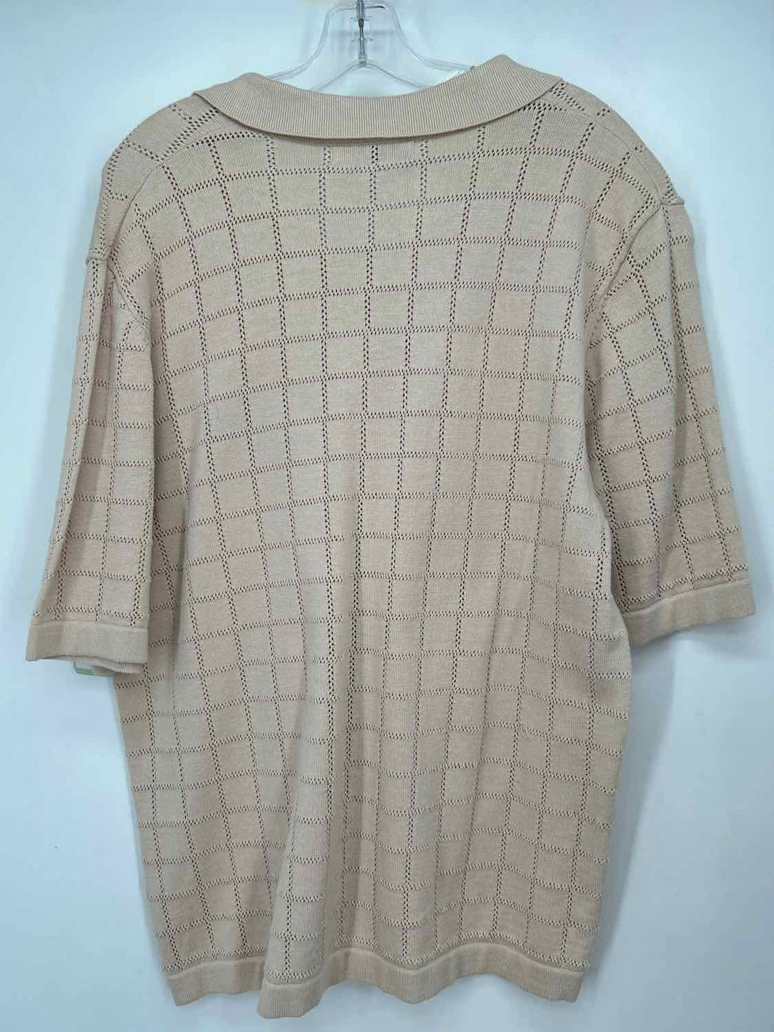 Olivaceous Size L Beige Perforated NWT Short Sleeve
