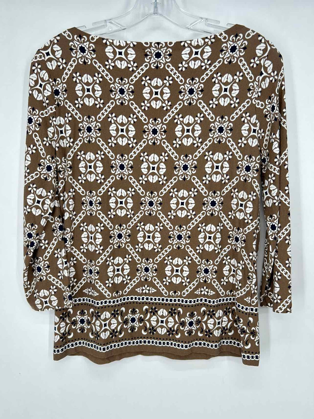Ann Taylor Size S Brown Print Long Sleeve