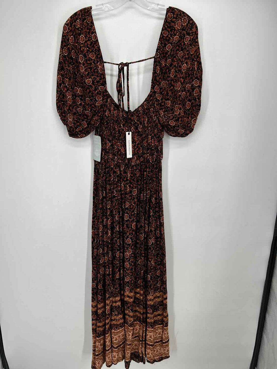 Olivaceous S Black & Orange Floral NWT Boutique Dress