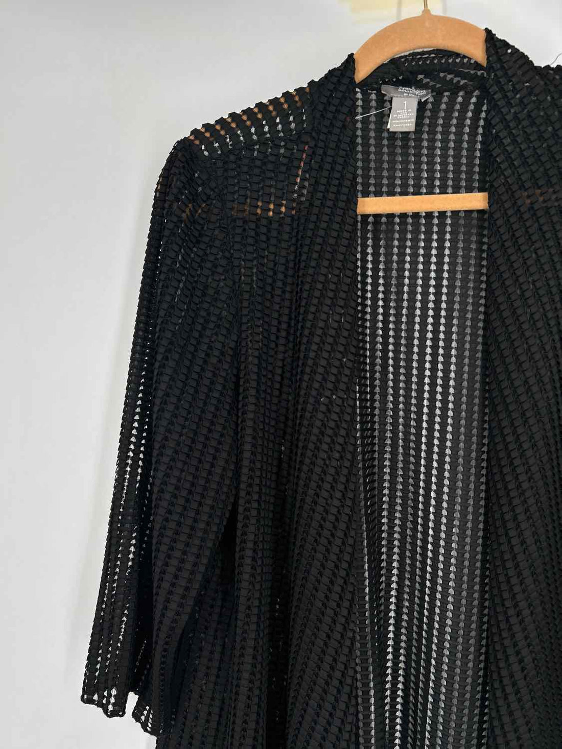 Chicos Size 1 (M) Black Cardigan