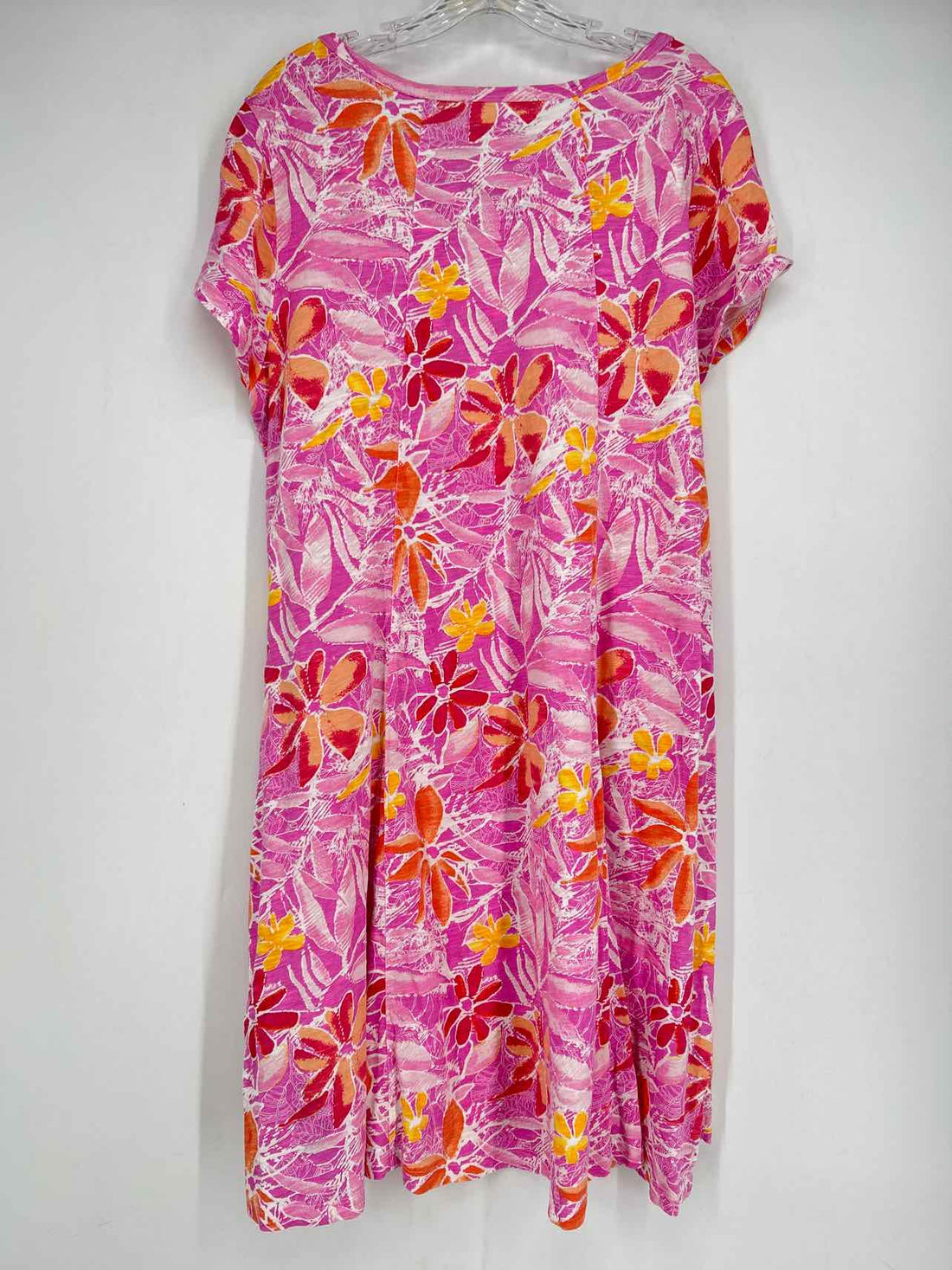 Escape By Habitat Size XL Pink Floral Short Sleeve Dress