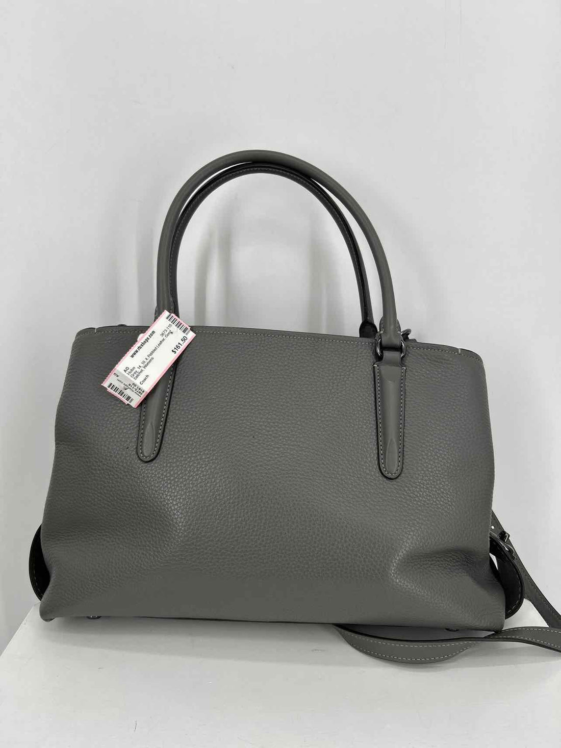 Coach Gray Pebbled Leather Good Hobo