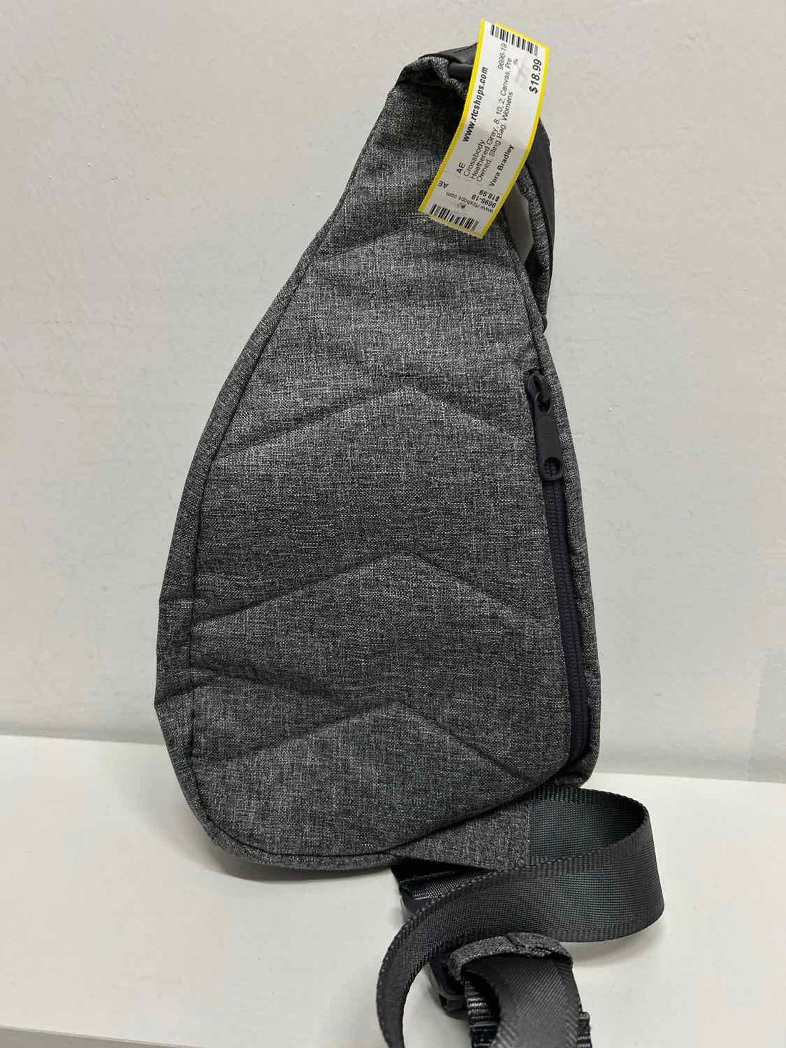 Vera Bradley Heathered Gray Canvas Pre Owned Crossbody