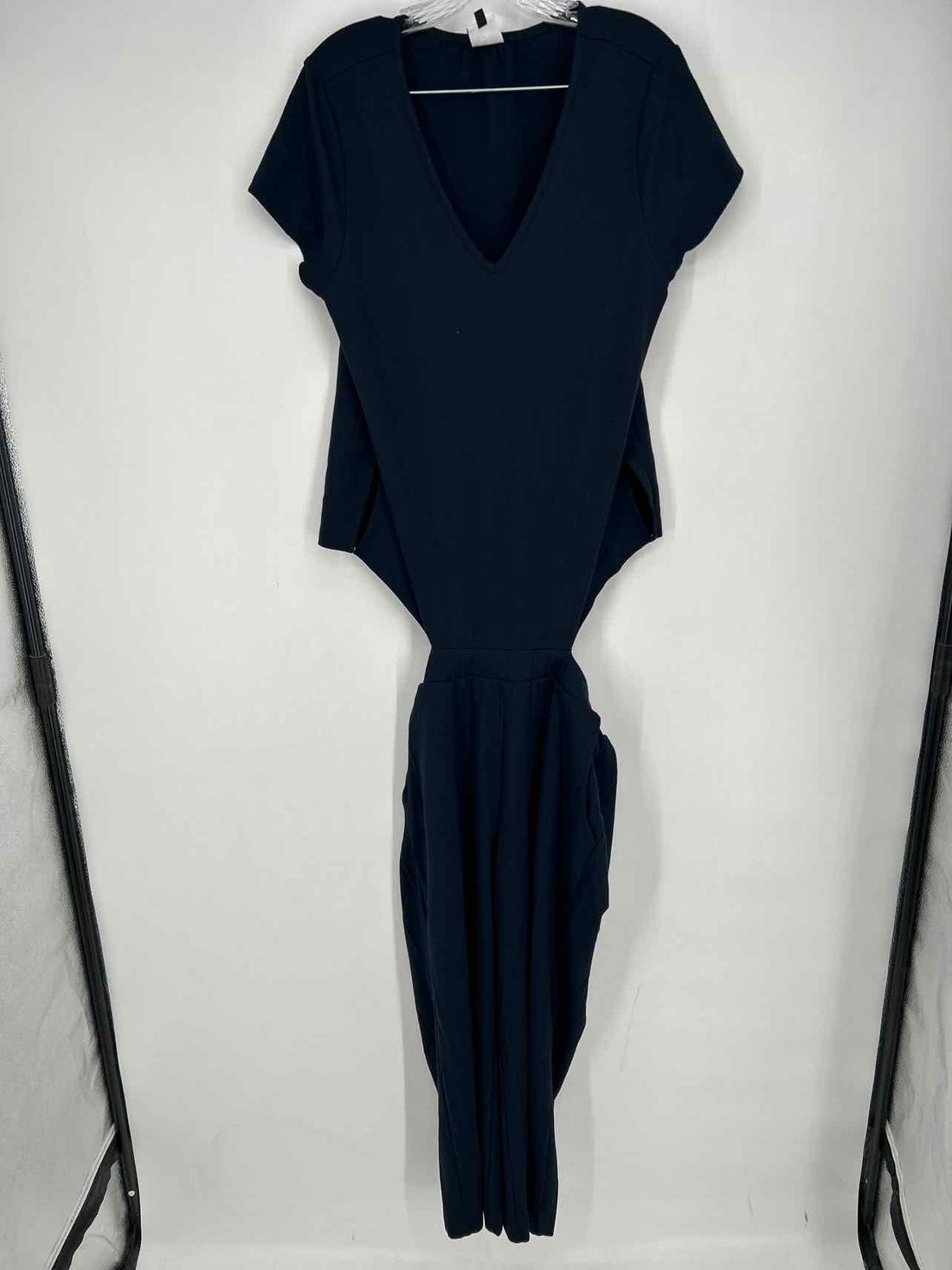 Cabi Size M Navy Short Sleeve Jumpsuit